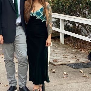 Beautiful velvet green dress